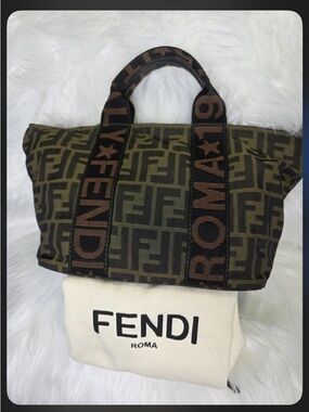 ✨ Fendi Mini Zucca Tote – Tape Logo ✨